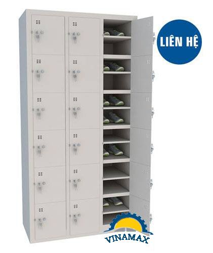 Tủ sắt 18 ngăn thêm khay