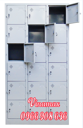Tủ gửi đồ nhân viên 18 ngăn 4 tủ để đồ nhân viên 18 ngăn giá rẻ
