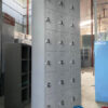 Tủ sắt locker 18 ngăn thêm khay màu xám hiện đại, chắc chắn