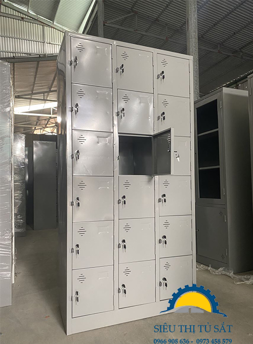 Tủ sắt 18 ngăn 5 tủ sắt locker 18 ngăn