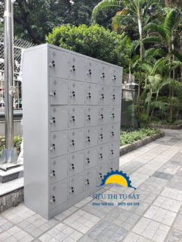 Tủ locker 30 ngăn giá rẻ bằng sắt sơn tĩnh điện tại Hà Nội