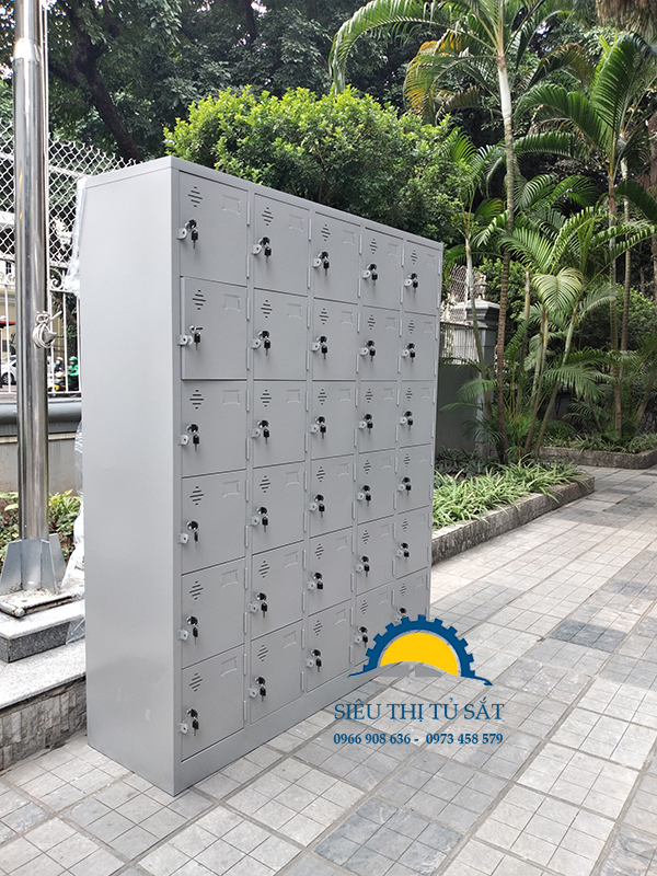 Tủ locker 30 ngăn 2 Tủ locker 30 ngăn giá rẻ bằng sắt sơn tĩnh điện tại Hà Nội