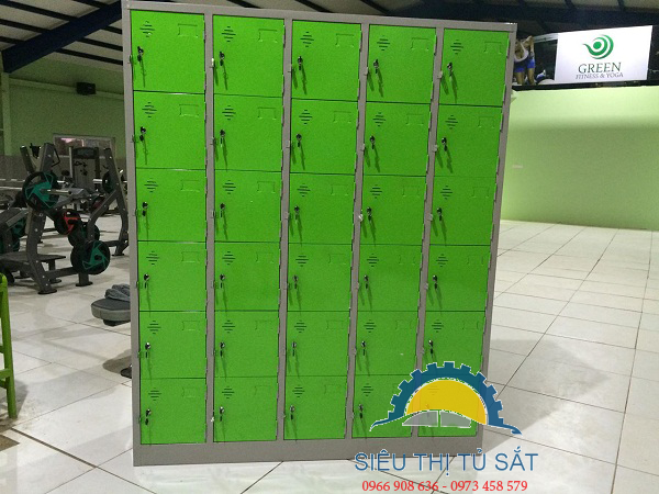 Tủ sắt 30 ngăn theo yêu cầu tại phòng tập Gym Thanh Trì, Hà Nội 2