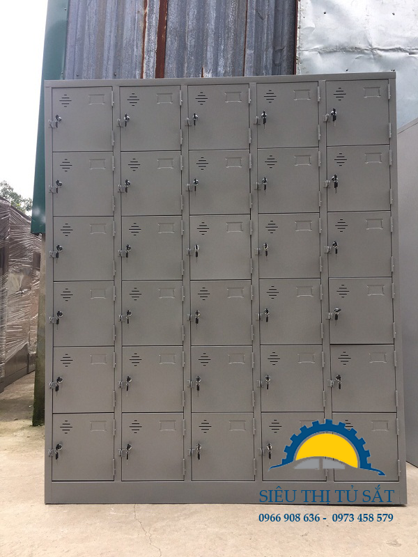 Tủ locker 30 ngăn thêm khay phân phối tại Hưng Yên 2