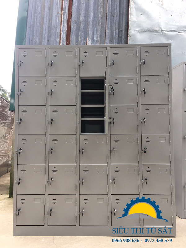 Tủ locker 30 ngăn thêm khay phân phối tại Hưng Yên 3