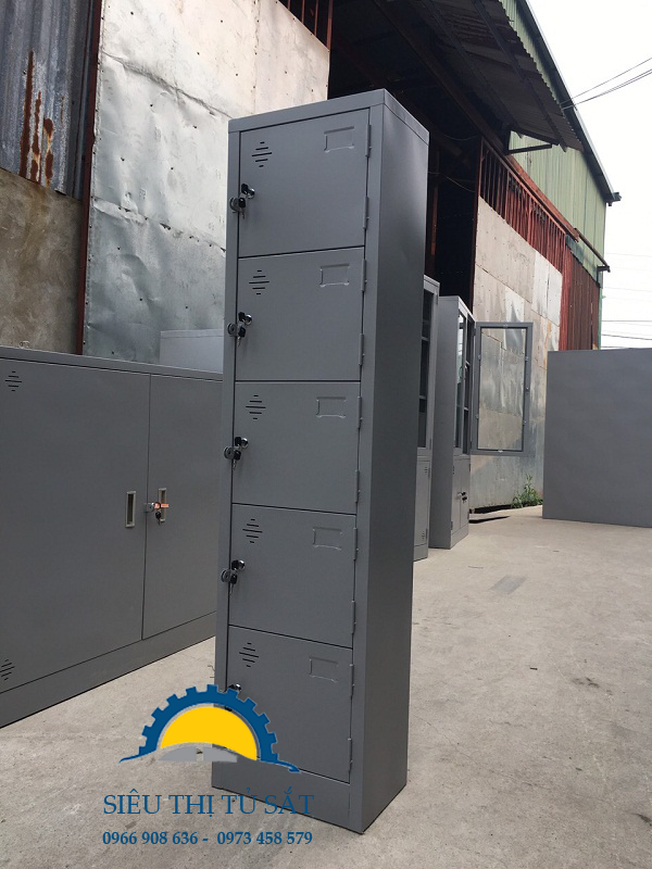 Tủ sắt locker 5 ngăn một cột phân phối tại Hòa Bình 2