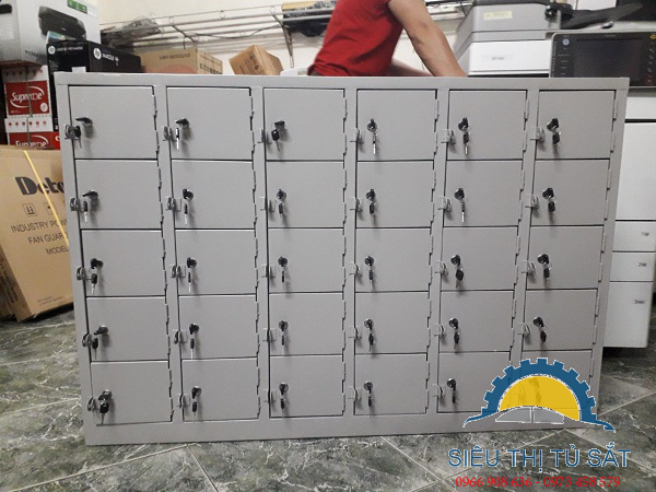 Nhận đơn hàng tủ locker 30 ngăn W1200 x D250 x H800 tại 121 Thái Hà 1