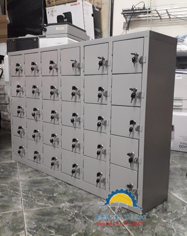 Nhận đơn hàng tủ locker 30 ngăn W1200 x D250 x H800 tại 121 Thái Hà 2