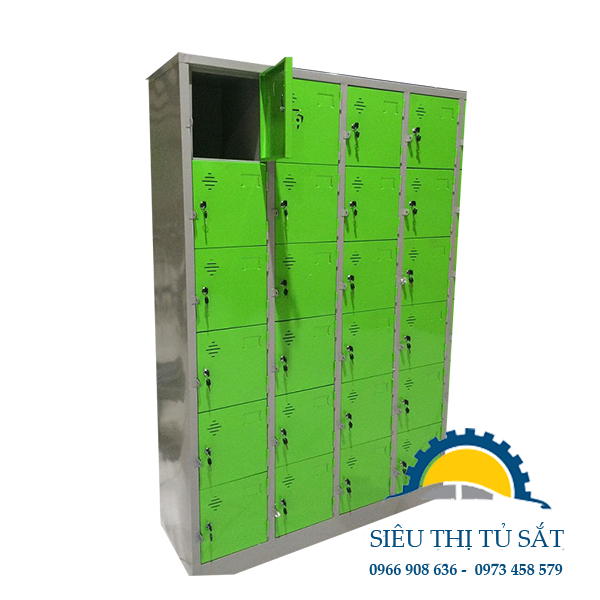 Tủ sắt 24 ngăn màu xanh 2 tủ sắt 24 ngăn màu xanh