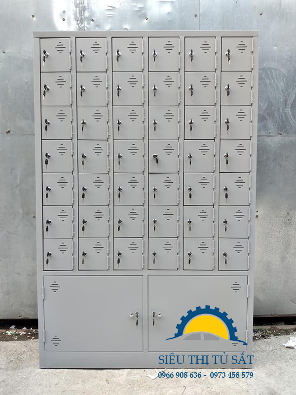 Siêu thị tủ sắt sản xuất tủ locker 44 ngăn đặt tại Hà Tĩnh 1 tu sat 44 ngan theo yeu cau1 img 1