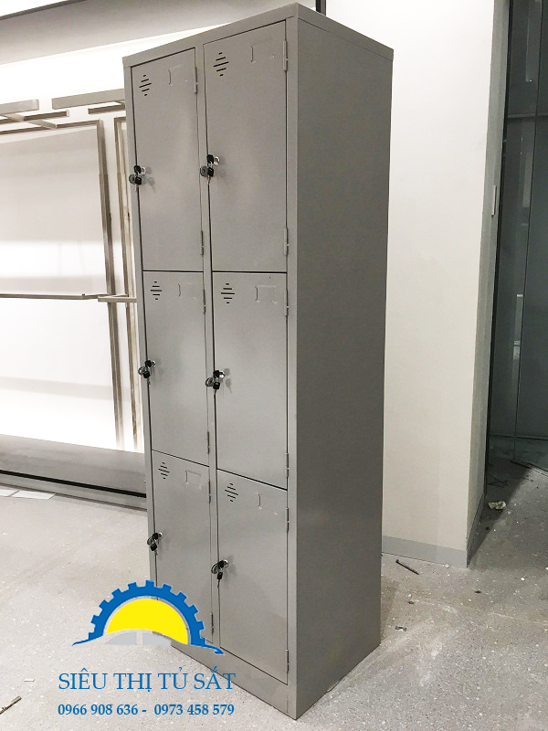 Phân phối tủ sắt locker 6 ngăn cho văn phòng tại Nguyên Trãi 1