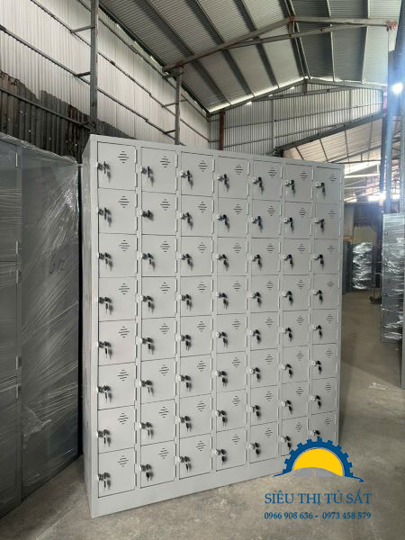 Tủ sắt locker 56 ngăn mẫu sản phẩm nhiều ngăn sản xuất theo yêu cầu 2 Tủ sắt locker 56 ngăn