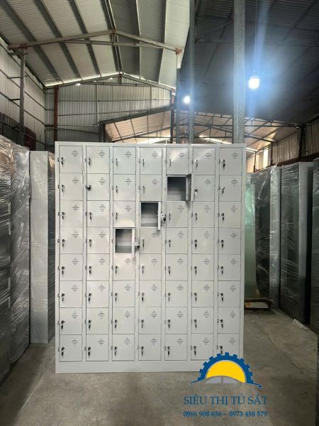 Tủ sắt locker 56 ngăn mẫu sản phẩm nhiều ngăn sản xuất theo yêu cầu 3 Tủ sắt locker 56 ngăn