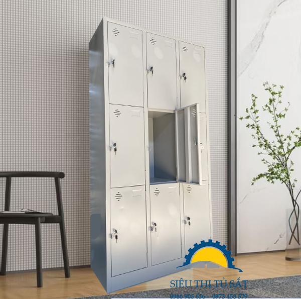 Tủ locker sắt 9 cánh 3 Tủ sắt locker 9 cánh giá rẻ