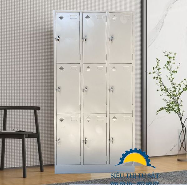 Tủ locker sắt 9 cánh 4 Tủ sắt locker 9 cánh giá gốc tại xưởng