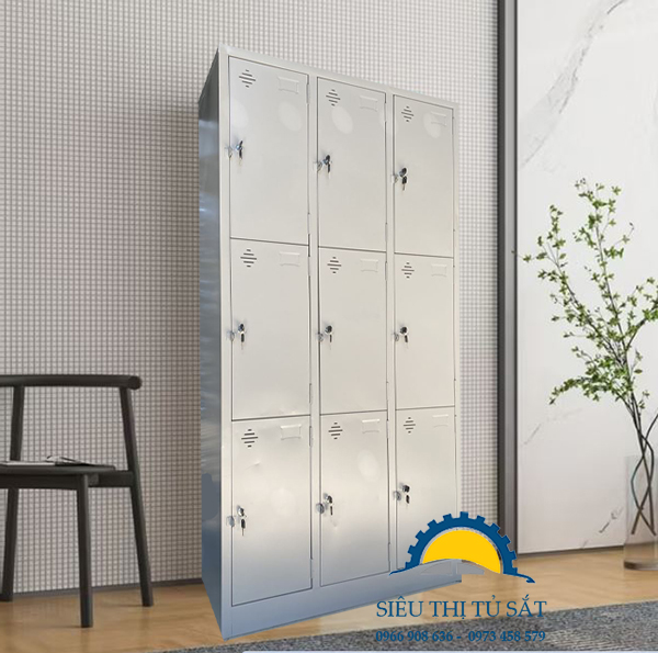 Tủ locker sắt 9 cánh 2 Tủ sắt locker 9 cánh