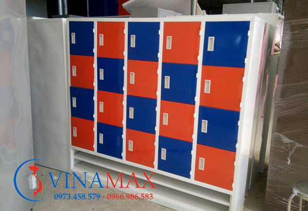 Tủ 20 ngăn mầm non 3 tu sat mam non 20 ngan them khay de giay dep img