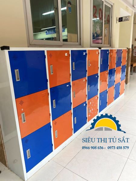 Tủ sắt mầm non 12 ngăn phân phối tại Ba Đình Hà Nội 2 tủ sắt 12 ngăn