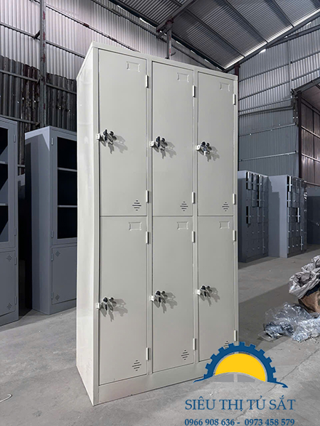 tủ sắt quần áo 6 ngăn