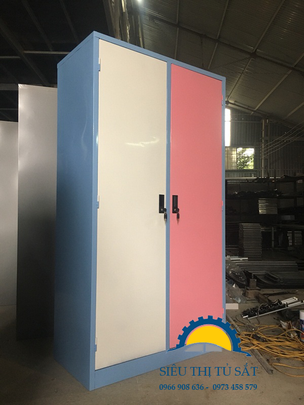 Tủ sắt quần áo màu trắng hồng phân phối tại Thạch Thất, Hà Nội 3