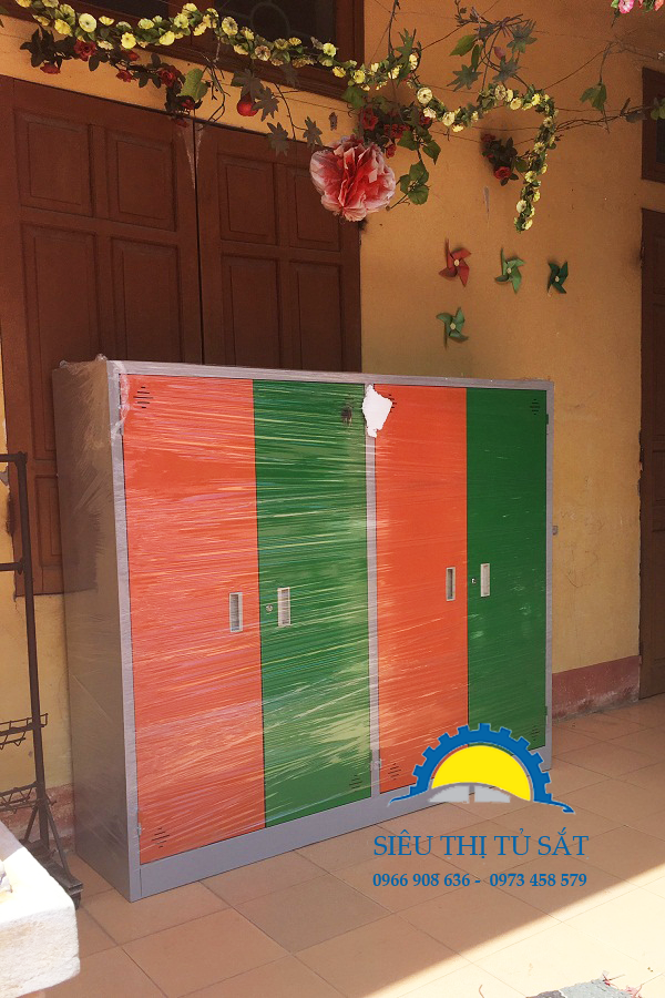 Tủ sắt chăn chiếu phân phối tại trường mầm non ngôi nhà ấm áp của bé 3