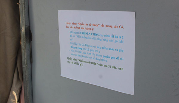 Tủ locker quần áo từ thiện 