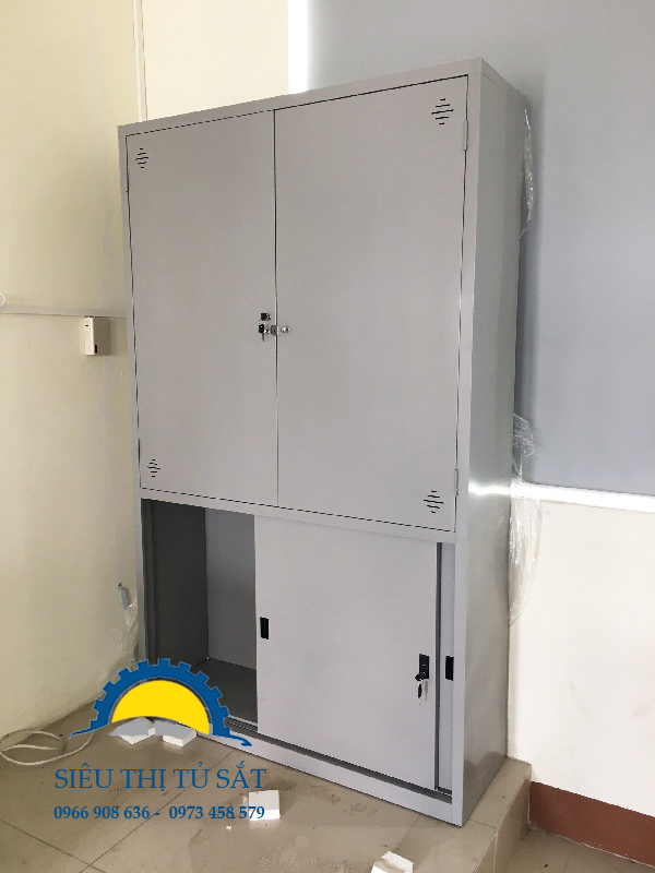 Cung cấp tủ sắt văn phòng cánh lùa tại trường tiểu học Lê Quý Đôn KĐT Dương Nội 3