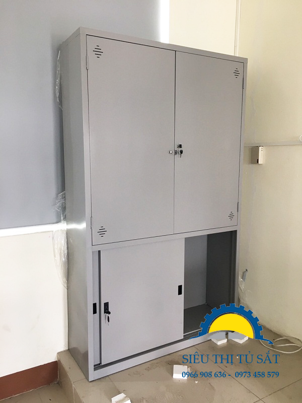 Cung cấp tủ sắt văn phòng cánh lùa tại trường tiểu học Lê Quý Đôn KĐT Dương Nội