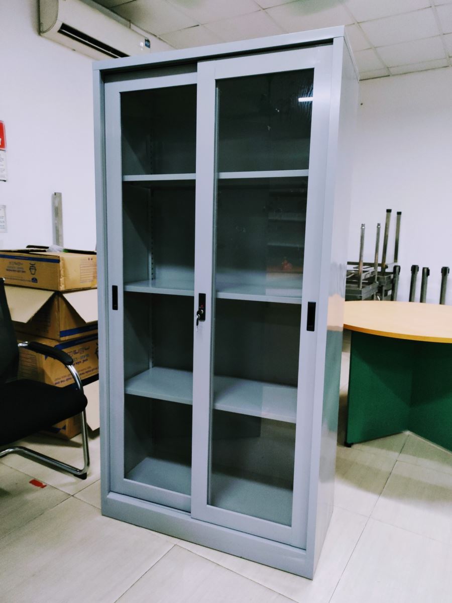 Tủ văn phòng 2 cánh kính trượt độc đáo, uy tín và chất lượng 3 tu van phong 2 canh kinh 1 img