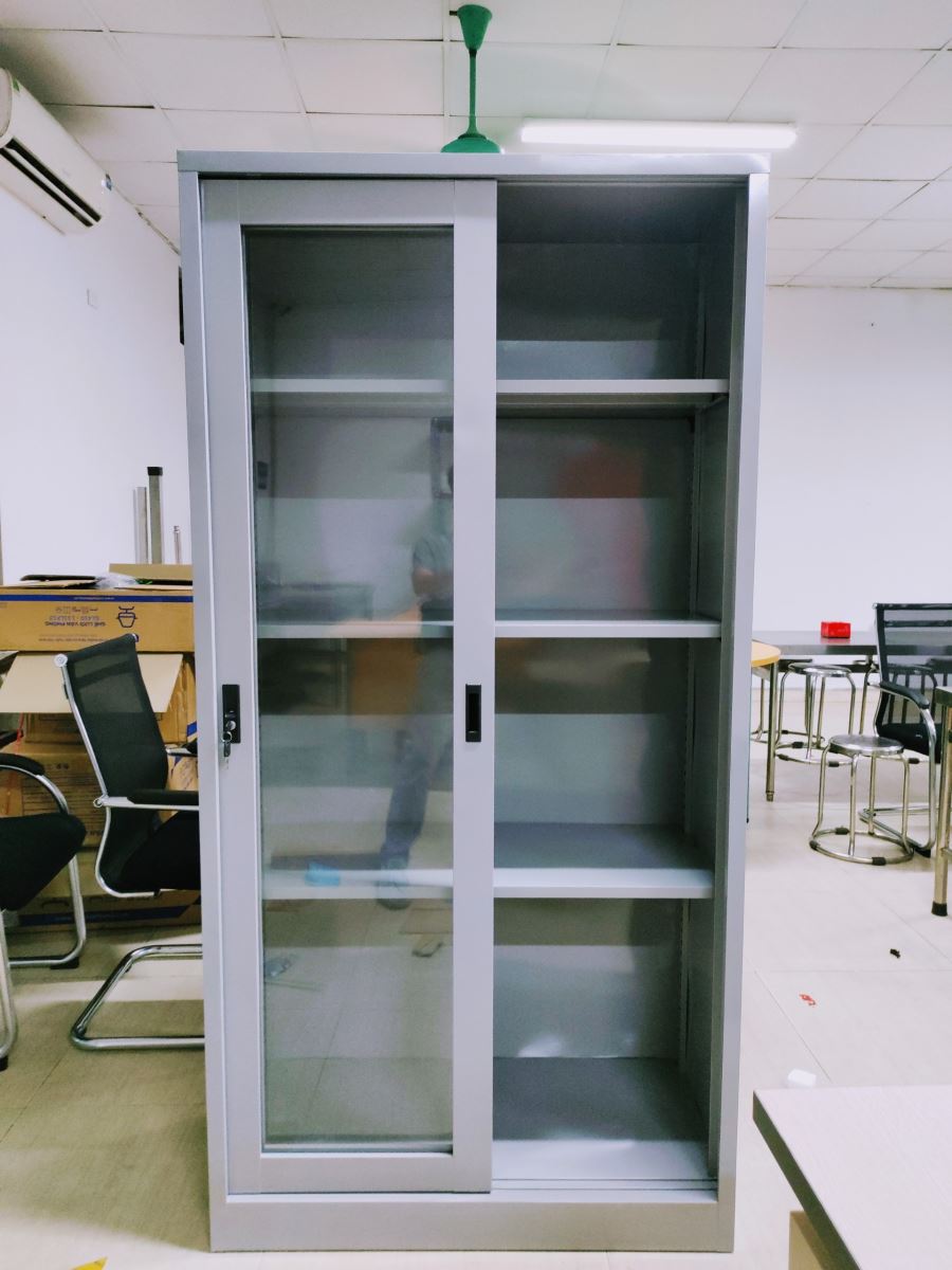Tủ văn phòng 2 cánh kính trượt độc đáo, uy tín và chất lượng 2 tu van phong 2 canh kinh11 img