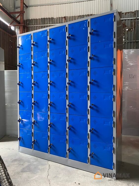 Tủ locker 30 ngăn: Thông số, ưu điểm, dự án thực tế 9 tu-locker-30-ngan-xanh