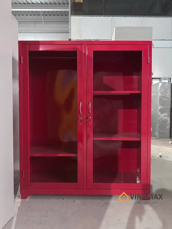 Tủ sắt PCCC 2 cánh màu đỏ